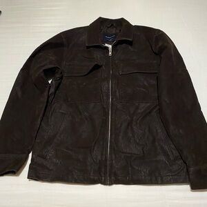 Abercrombie men’s medium brown suede jacket